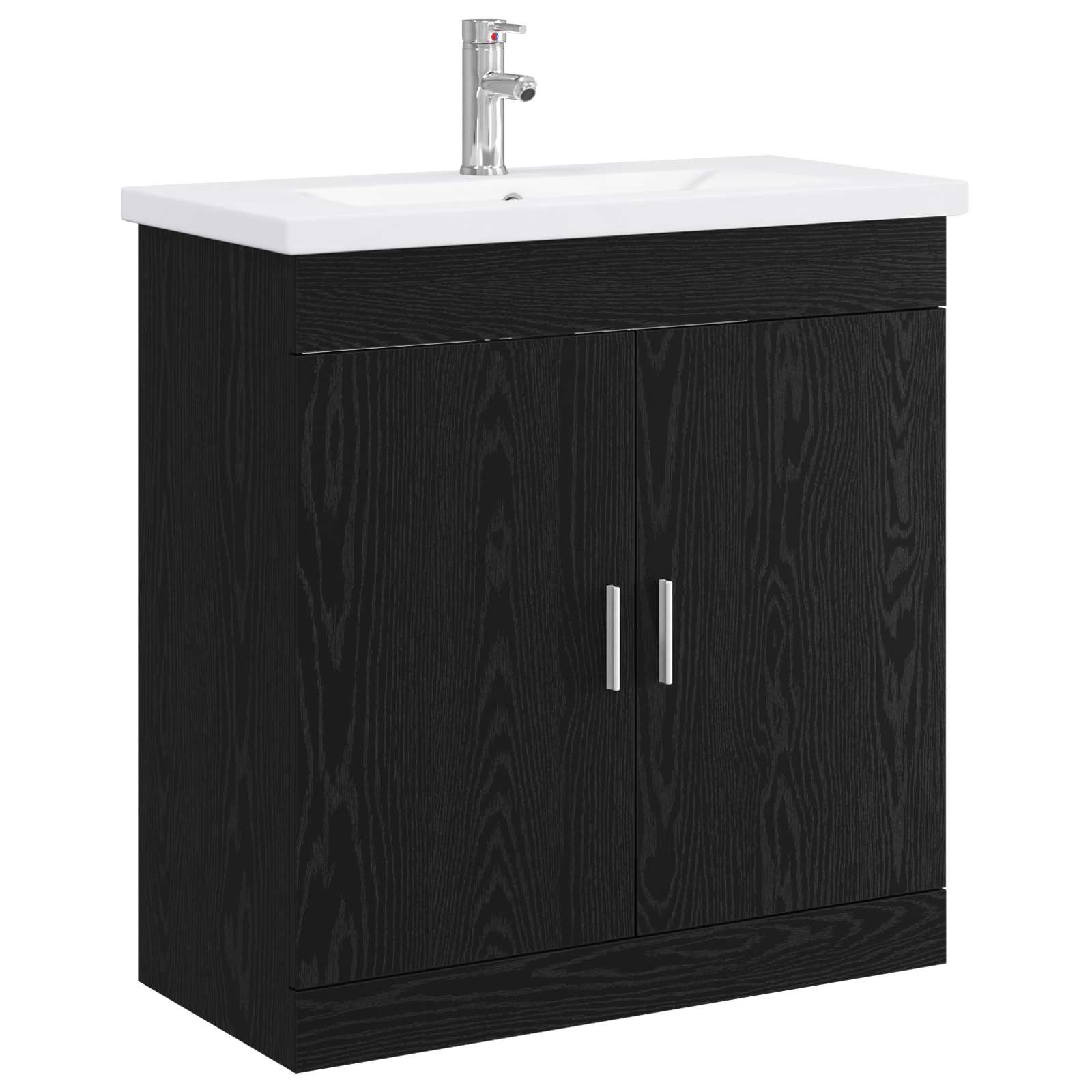 Set di mobili per il bagno Rovere Nero 81 x 40 x 84,5 cm | homemem39