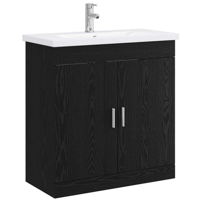 Set di mobili per il bagno Rovere Nero 81 x 40 x 84,5 cm | homemem39