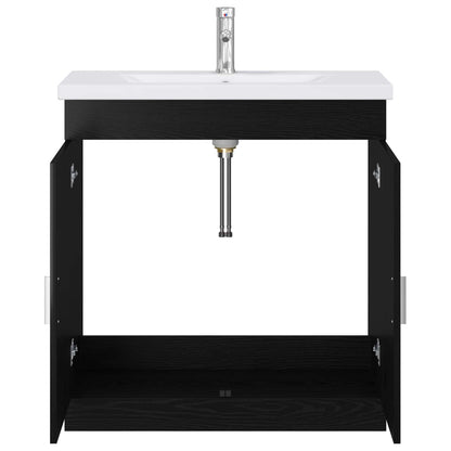 Set di mobili per il bagno Rovere Nero 81 x 40 x 84,5 cm