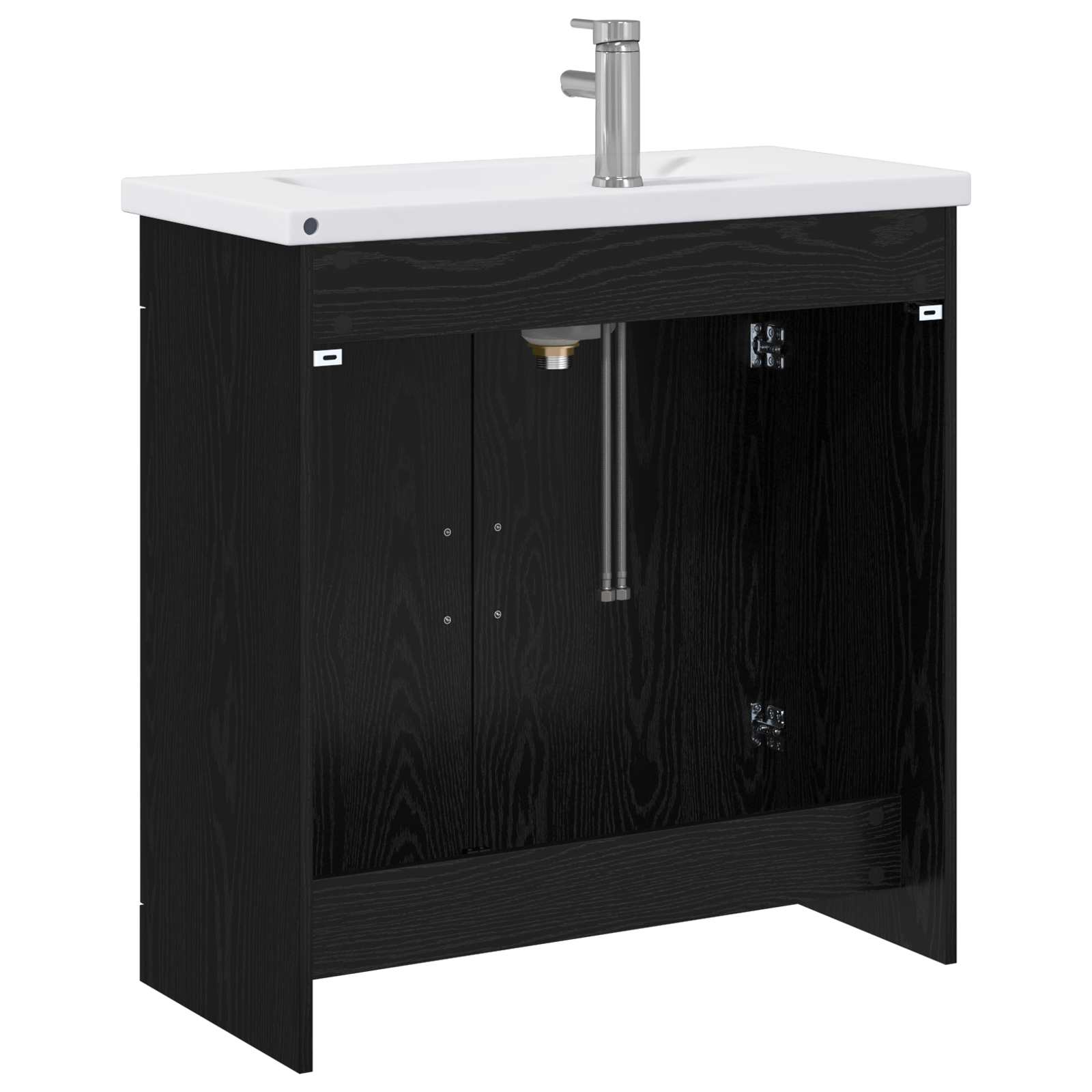 Set di mobili per il bagno Rovere Nero 81 x 40 x 84,5 cm | homemem39