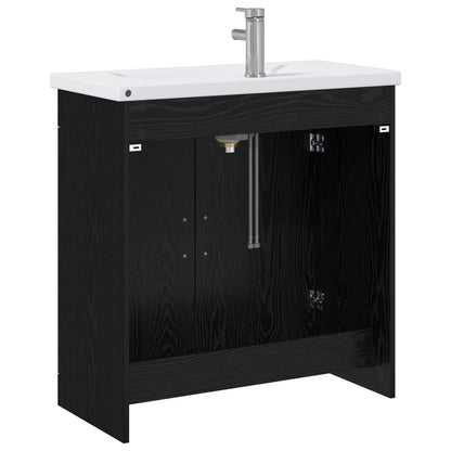 Set di mobili per il bagno Rovere Nero 81 x 40 x 84,5 cm | homemem39