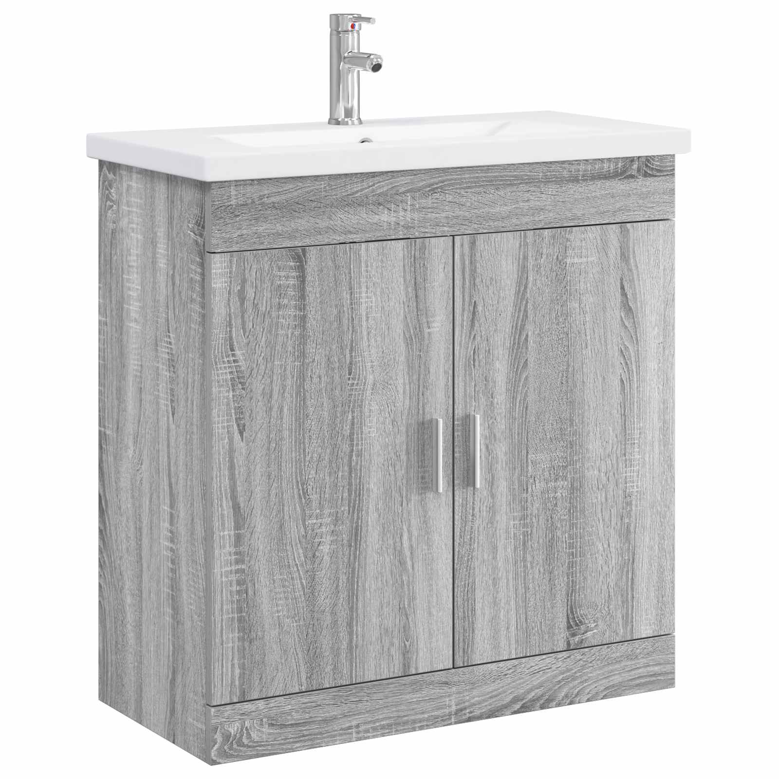 Set di mobili per il bagno Sonoma grigio 81 x 40 x 84,5 cm | homemem39