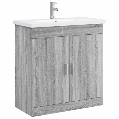 Set di mobili per il bagno Sonoma grigio 81 x 40 x 84,5 cm | homemem39