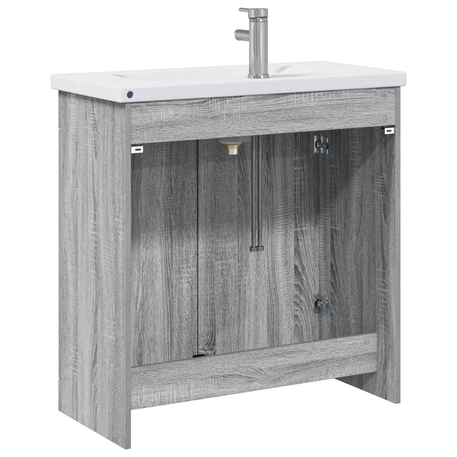 Set di mobili per il bagno Sonoma grigio 81 x 40 x 84,5 cm | homemem39