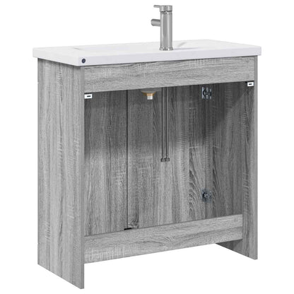 Set di mobili per il bagno Sonoma grigio 81 x 40 x 84,5 cm | homemem39
