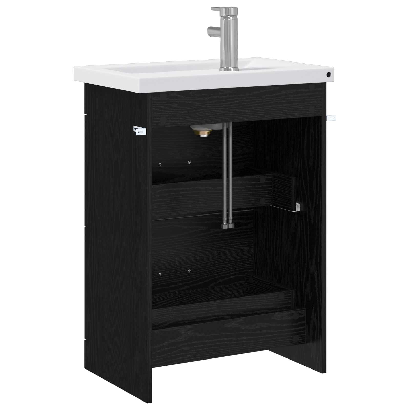 Set di mobili per il bagno Rovere Nero 61 x 40 x 84,5 cm | homemem39
