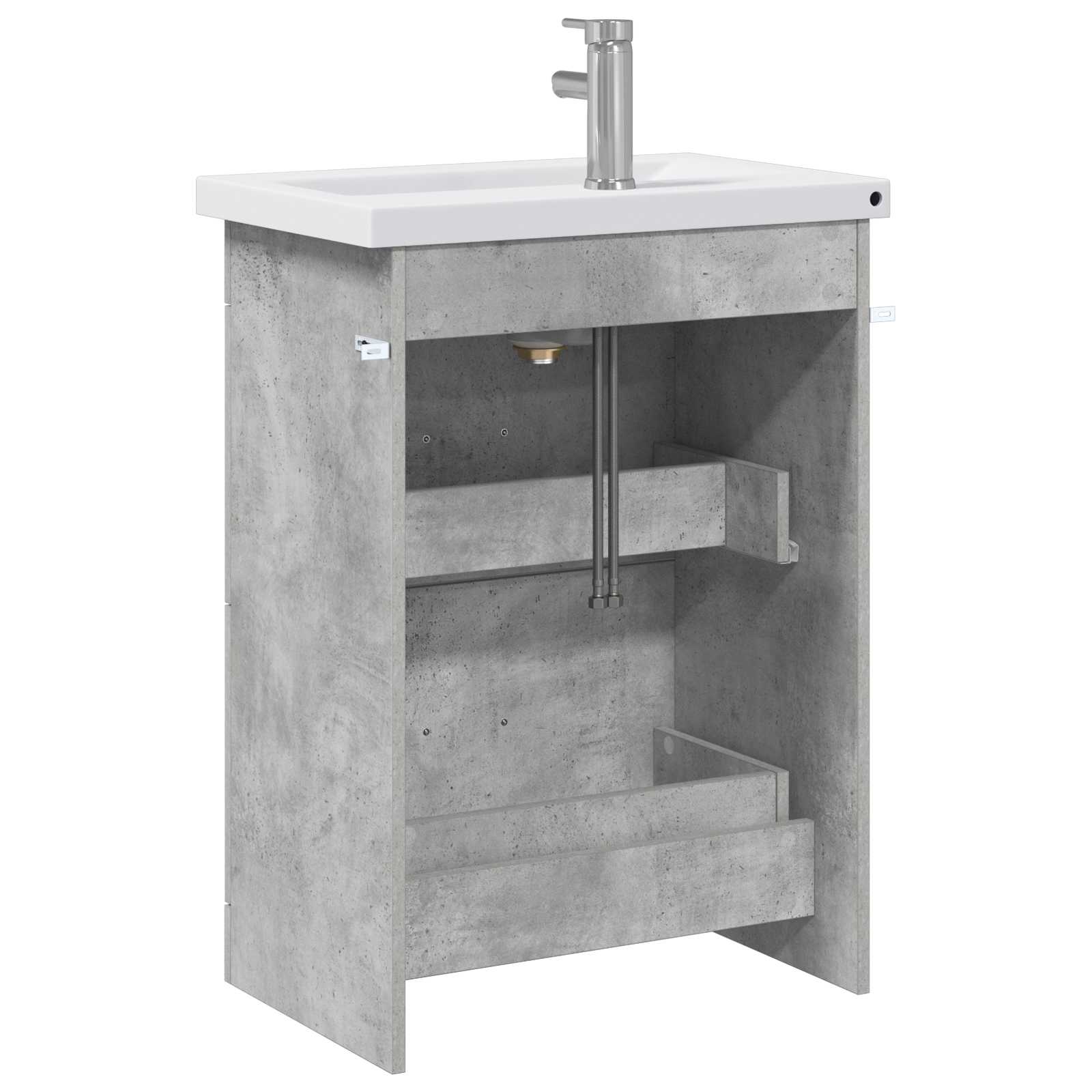 Set di mobili per il bagno Grigio Cemento 61 x 40 x 84,5 cm | homemem39