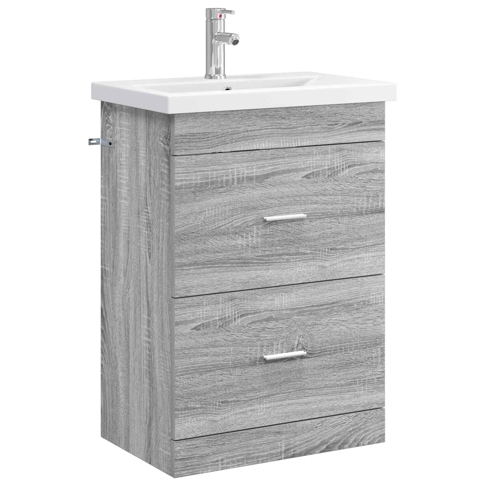 Set di mobili per il bagno Sonoma grigio 61 x 40 x 84,5 cm | homemem39