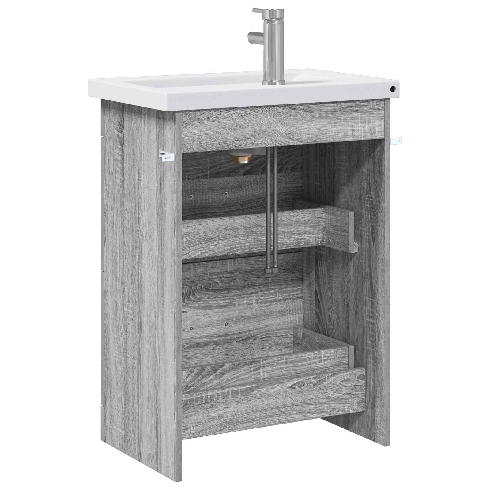 Set di mobili per il bagno Sonoma grigio 61 x 40 x 84,5 cm | homemem39