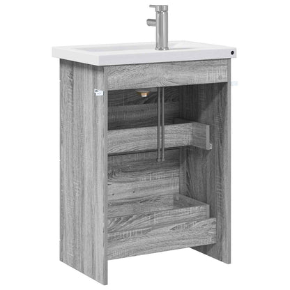 Set di mobili per il bagno Sonoma grigio 61 x 40 x 84,5 cm | homemem39