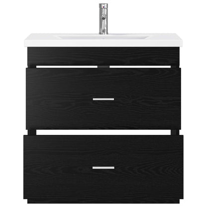 Set di mobili per il bagno Rovere Nero 81 x 40 x 84,5 cm | homemem39
