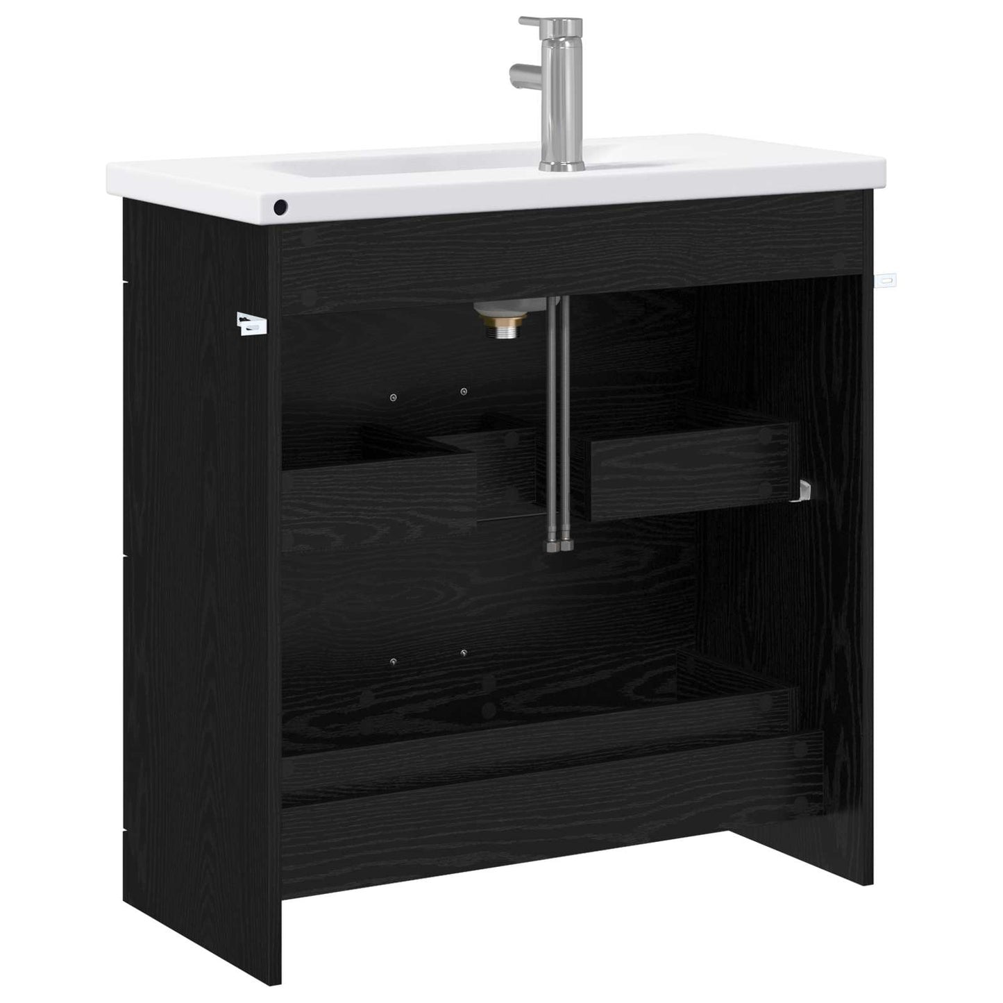 Set di mobili per il bagno Rovere Nero 81 x 40 x 84,5 cm | homemem39
