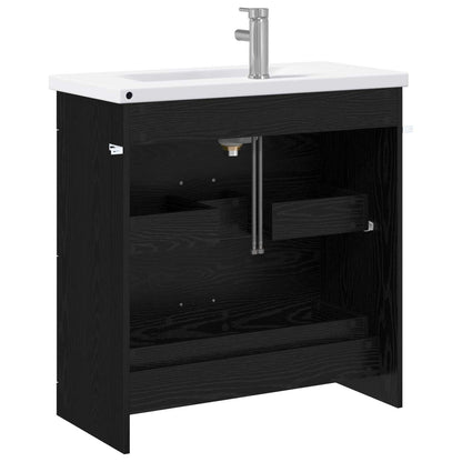 Set di mobili per il bagno Rovere Nero 81 x 40 x 84,5 cm | homemem39