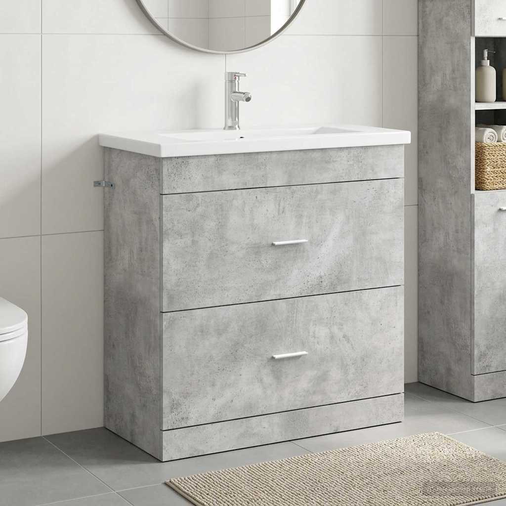 Set di mobili per il bagno Grigio Cemento 81 x 40 x 84,5 cm | homemem39