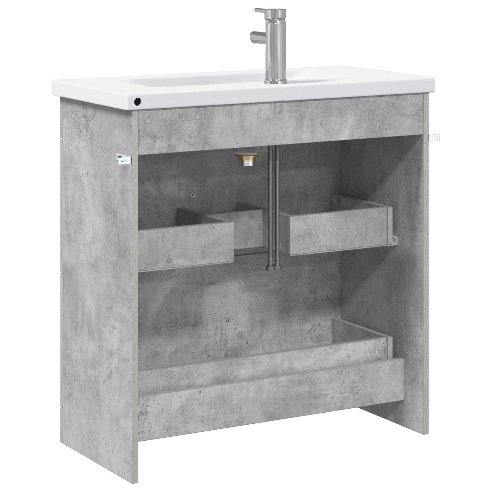 Set di mobili per il bagno Grigio Cemento 81 x 40 x 84,5 cm | homemem39