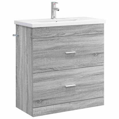 Set di mobili per il bagno Sonoma grigio 81 x 40 x 84,5 cm | homemem39