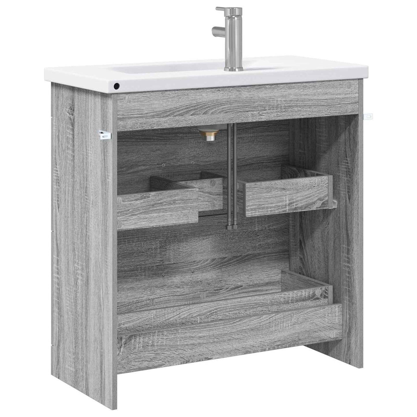 Set di mobili per il bagno Sonoma grigio 81 x 40 x 84,5 cm | homemem39