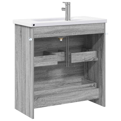 Set di mobili per il bagno Sonoma grigio 81 x 40 x 84,5 cm | homemem39