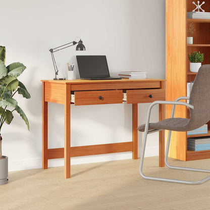 Scrivania Max Marrone 100 x 50 x 78 cm Pino massello | homemem39