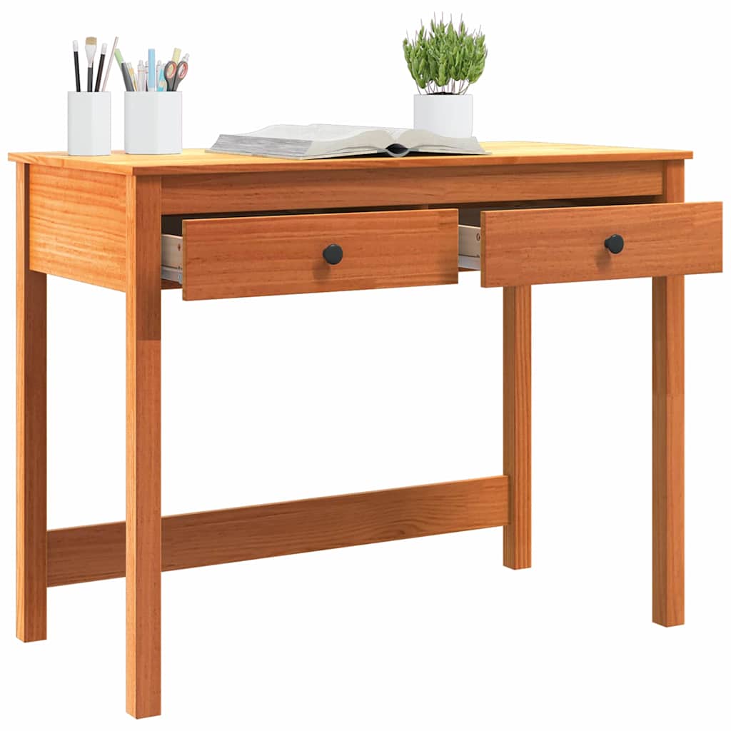 Scrivania Max Marrone 100 x 50 x 78 cm Pino massello | homemem39