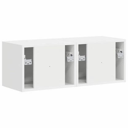 Mobile TV da parete 2 pcs Bianco 60 x 31 x 29.5 cm