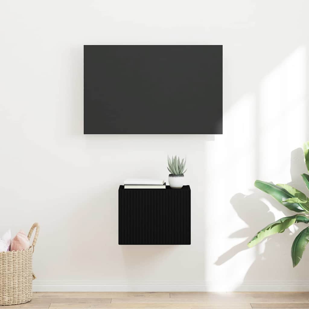 Mobile TV da parete Nero 60 x 31 x 29.5 cm Legno multistrato