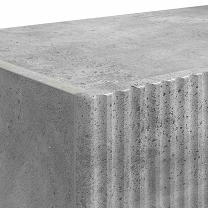 Mobile TV da parete 2 pz Calcestruzzo Legno ingegnerizzato