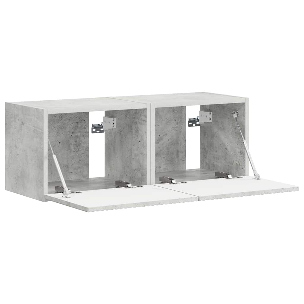 Mobile TV da parete 2 pcs Calcestruzzo 60 x 31 x 29.5 cm