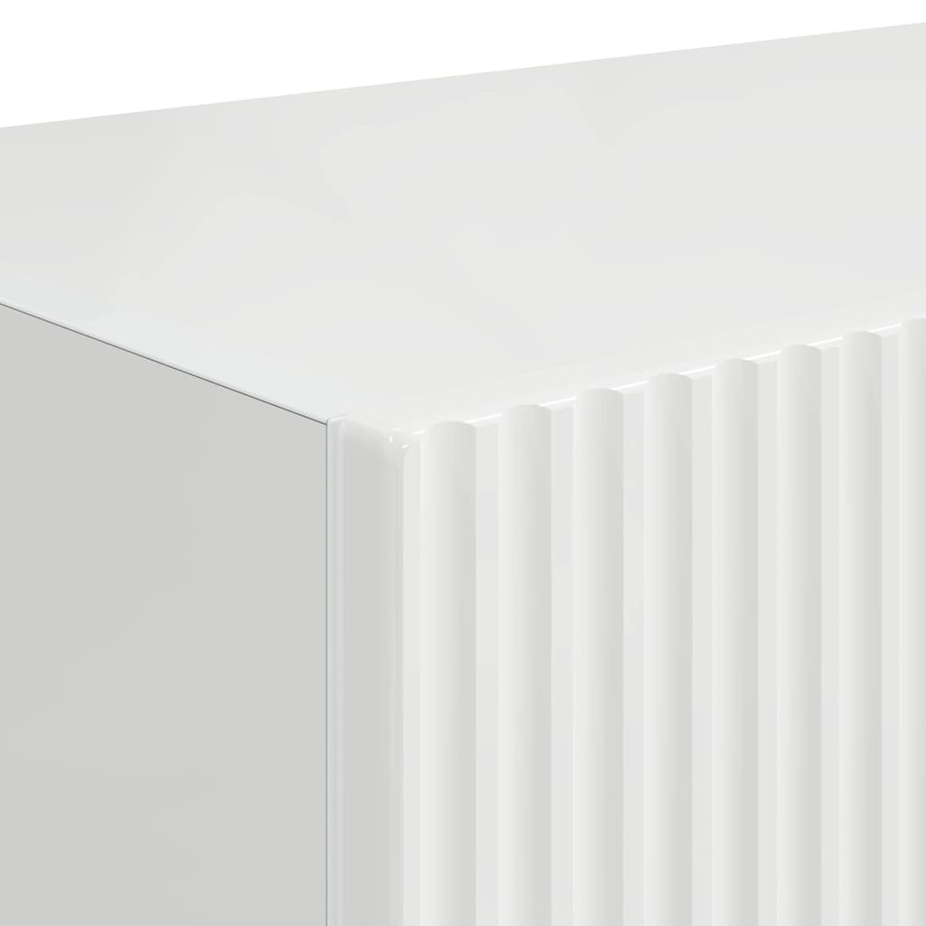 Mobile TV da parete 2 pcs Bianco Lucido 60 x 31 x 29.5 cm