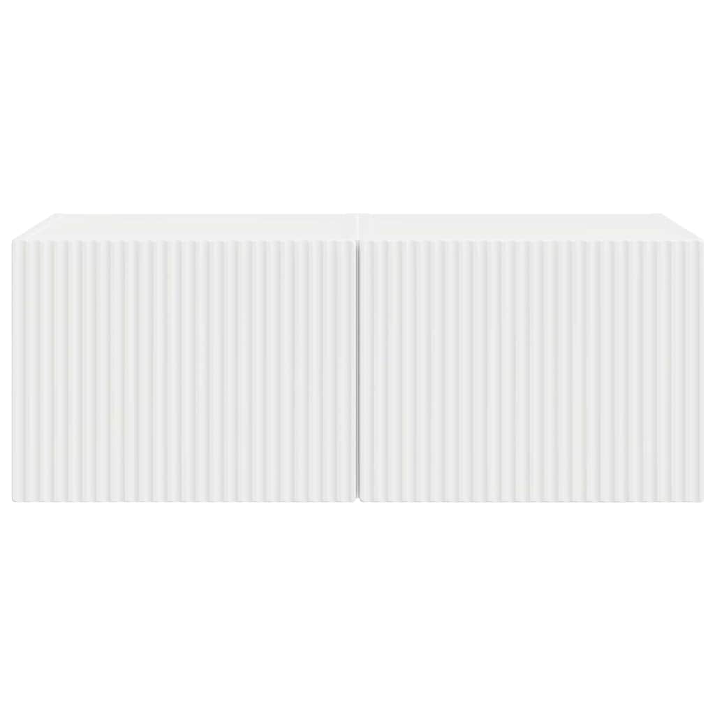 Mobile TV da parete 2 pcs Bianco Lucido 60 x 31 x 29.5 cm