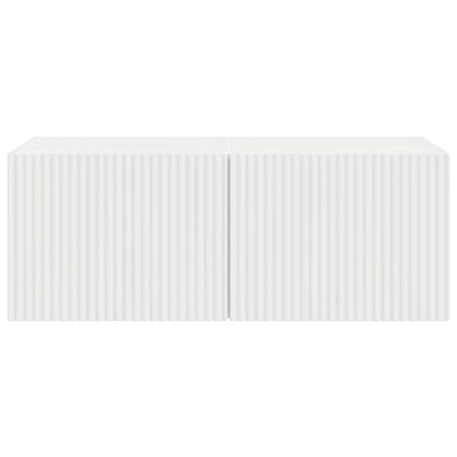 Mobile TV da parete 2 pcs Bianco Lucido 60 x 31 x 29.5 cm