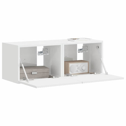Mobile TV da parete 2 pcs Bianco Lucido 60 x 31 x 29.5 cm