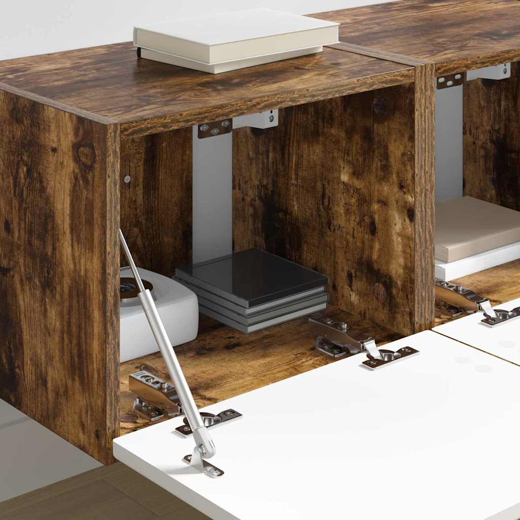 Mobile TV da parete 2 pcs Rovere fumé 60 x 31 x 29.5 cm