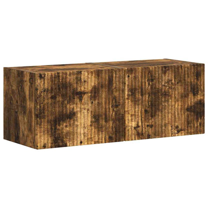 Mobile TV da parete 2 pcs Rovere fumé 60 x 31 x 29.5 cm