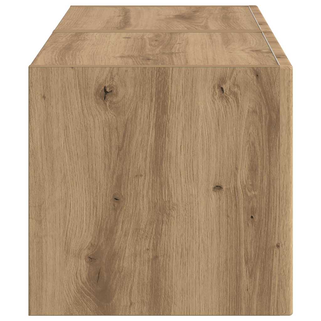 Mobile TV da parete 2 pcs Rovere Artigianale 60 x 31 x 29.5 cm