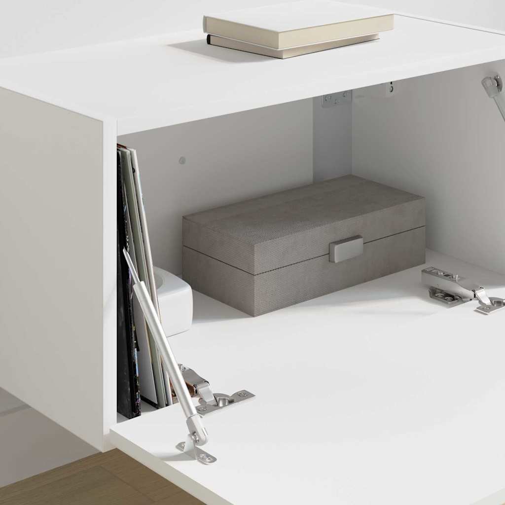 Mobile TV da parete Bianco 60 x 31 x 29.5 cm Legno multistrato