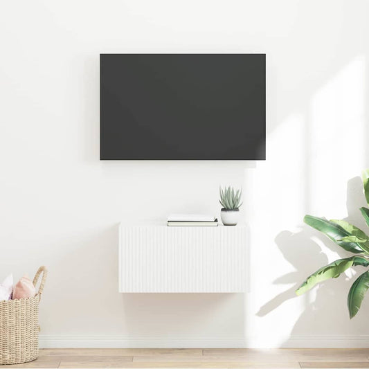 Mobile TV da parete Bianco 60 x 31 x 29.5 cm Legno multistrato