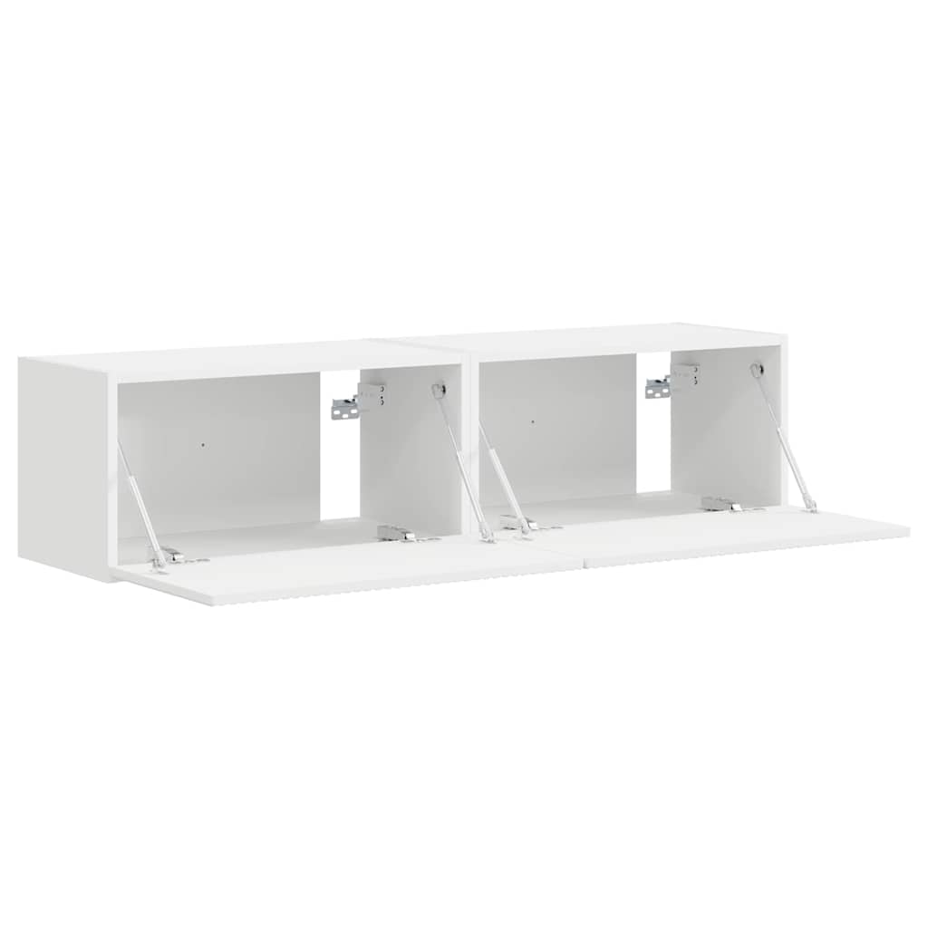Mobile TV da parete 2 pcs Bianco 60 x 31 x 29.5 cm