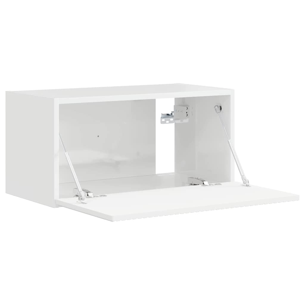 Mobile TV da parete Bianco Lucido 60 x 31 x 29.5 cm