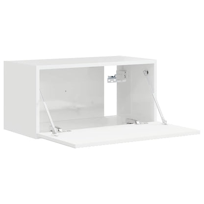 Mobile TV da parete Bianco Lucido 60 x 31 x 29.5 cm