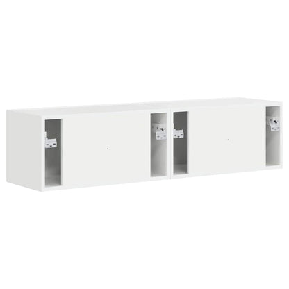 Mobile TV da parete 2 pcs Bianco Lucido 60 x 31 x 29.5 cm