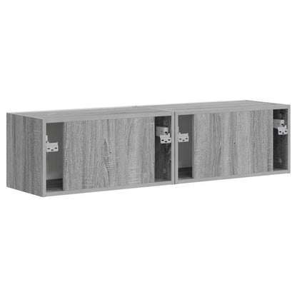 Mobile TV da parete 2 pcs Grigio Sonoma 60 x 31 x 29.5 cm