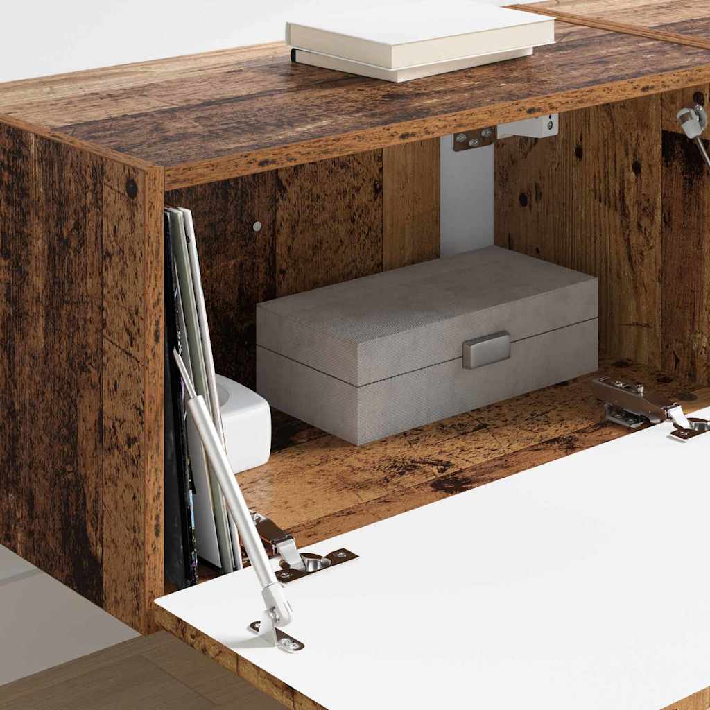 Mobile TV da parete 2 pcs Legno vecchio 60 x 31 x 29.5 cm