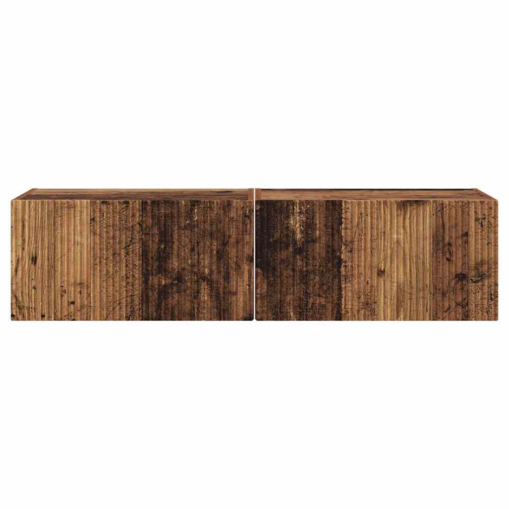 Mobile TV da parete 2 pcs Legno vecchio 60 x 31 x 29.5 cm