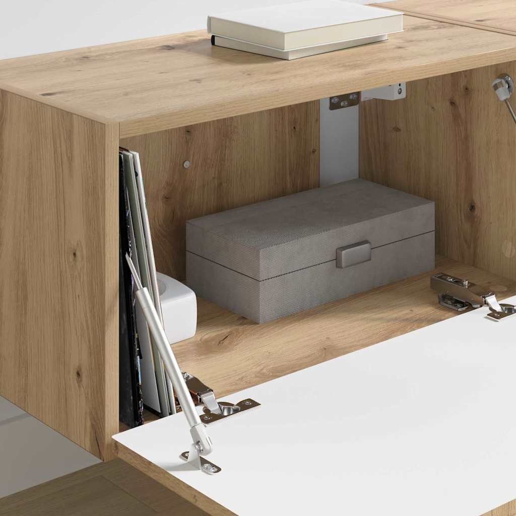 Mobile TV da parete 2 pcs Rovere Artigianale 60 x 31 x 29.5 cm