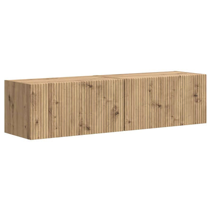 Mobile TV da parete 2 pcs Rovere Artigianale 60 x 31 x 29.5 cm