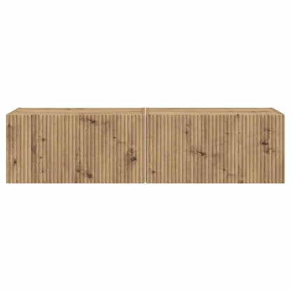 Mobile TV da parete 2 pcs Rovere Artigianale 60 x 31 x 29.5 cm