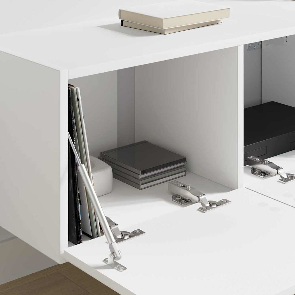 Mobile TV da parete Bianco 60 x 31 x 29.5 cm Legno multistrato