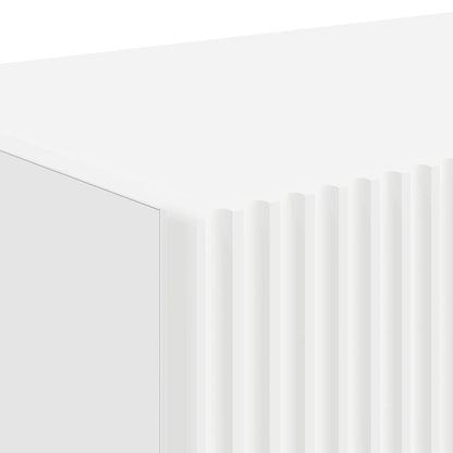 Mobile TV da parete 2 pz Bianco Legno ingegnerizzato