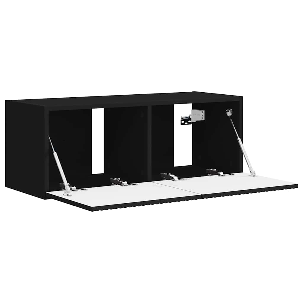 Mobile TV da parete Nero 60 x 31 x 29.5 cm Legno multistrato